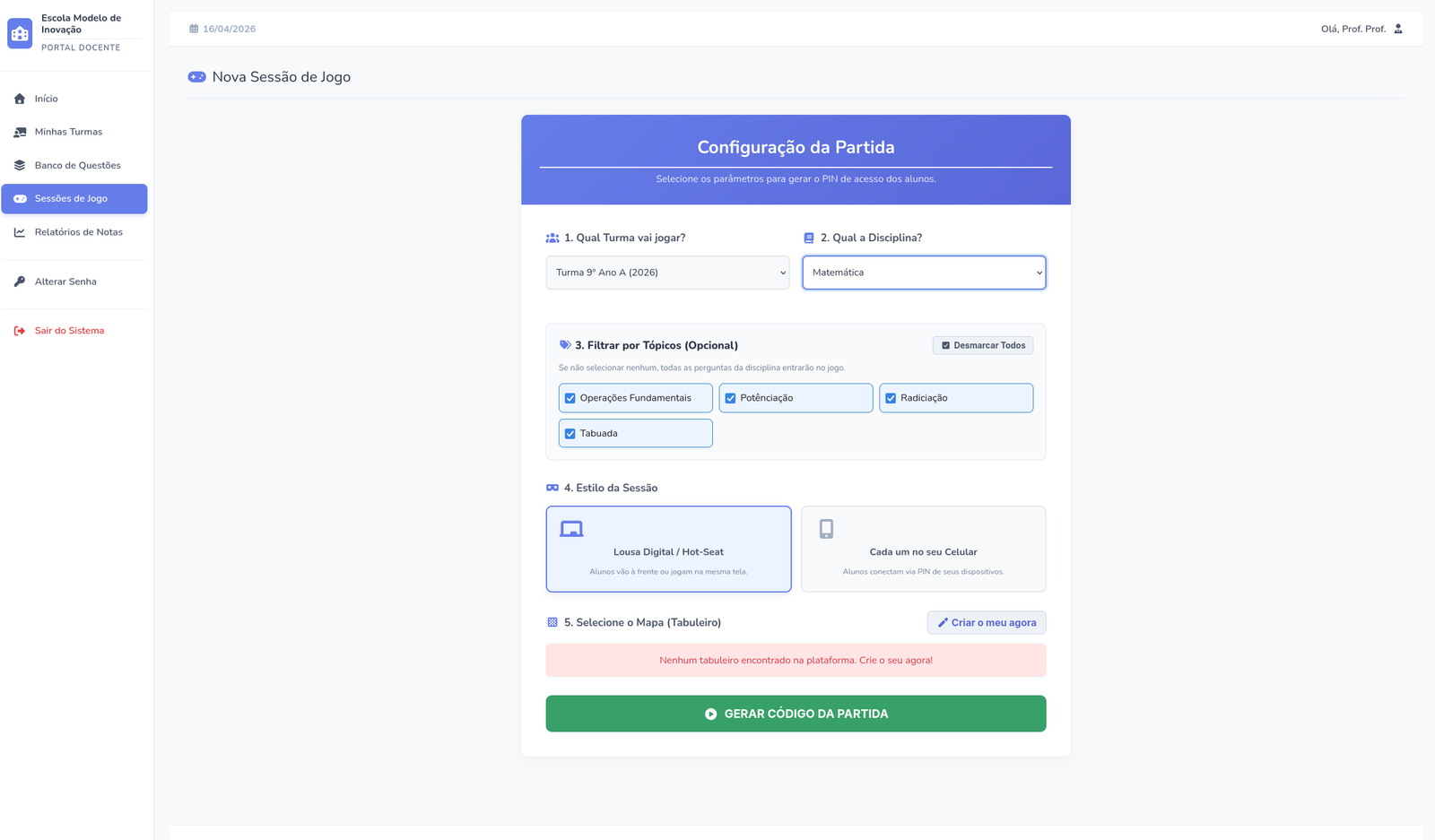 Visão do Professor 3